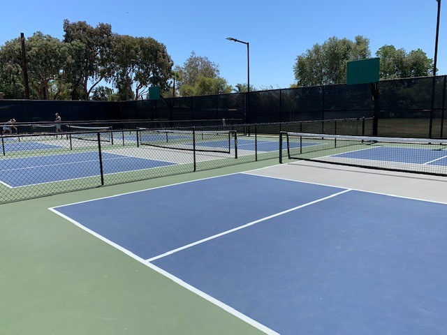 Pickleball courts at Kellogg Pickleball Courts in Goleta